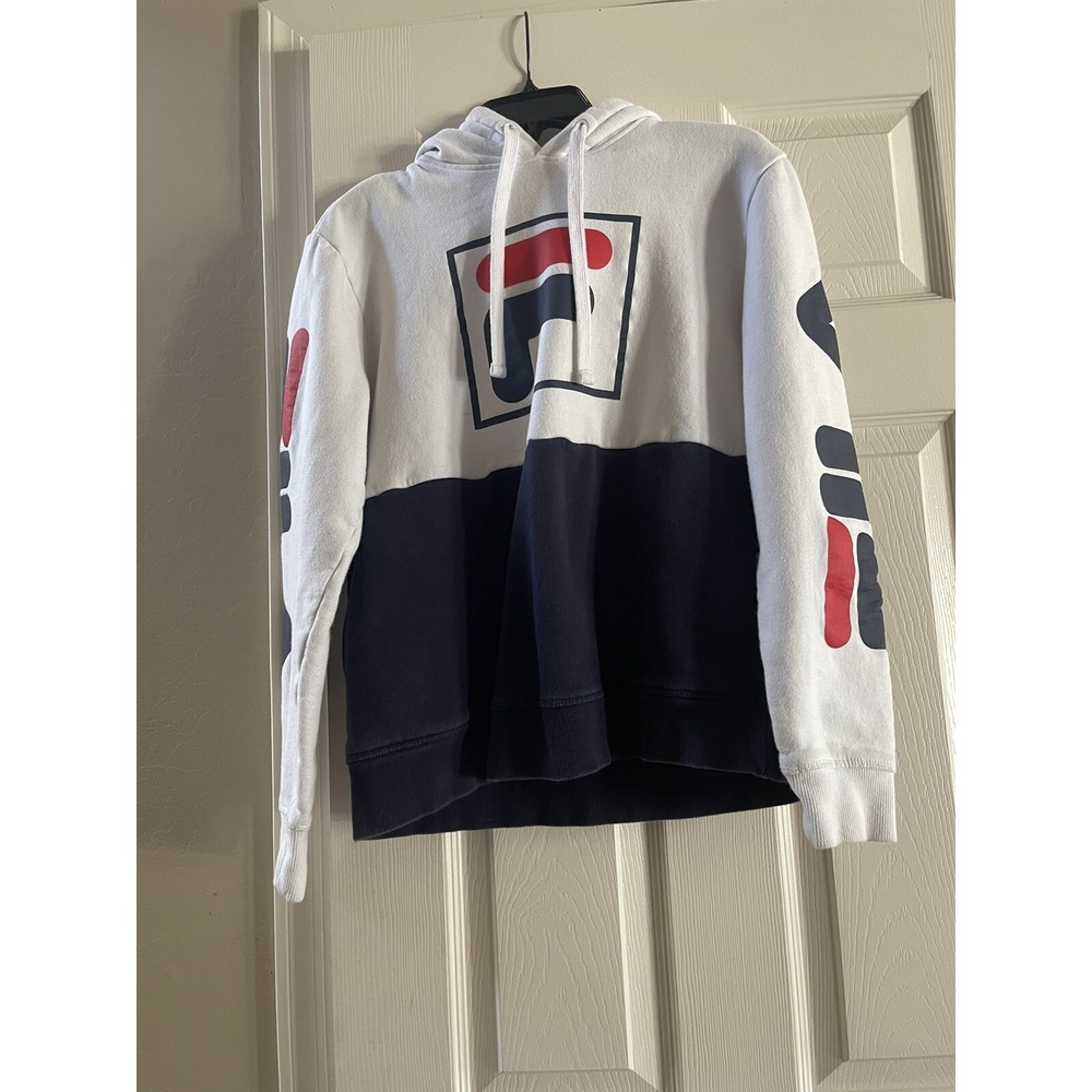 R6430 VTG Fila Men's Big Logo Pullover Hoodie Size S